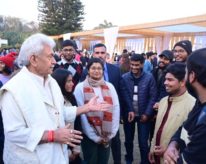 LG interacting with UP officials and students. LG interacting with UP officials and students.