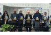 Padamshree Dr Jitendra Udhampuri and other dignitaries releasing a book in Jammu.
