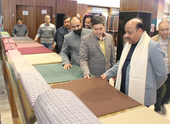 DyCM during visit to JKI showroom at Jammu on Thursday.