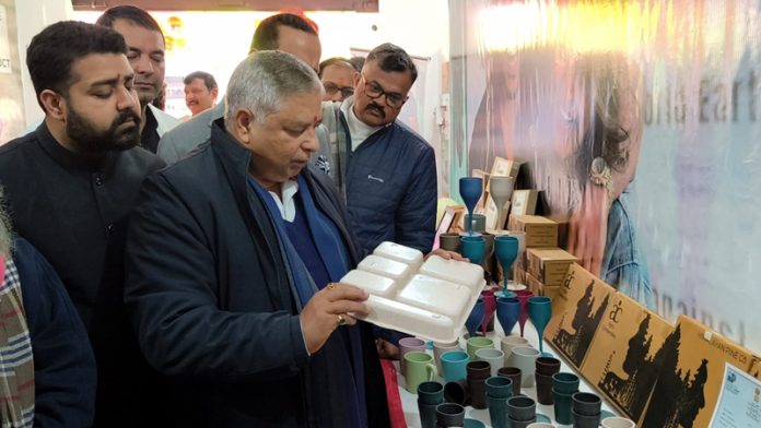 BJP president, Sat Sharma inaugurating SS Enterprises, store of Himalayan Pine Company at Bakshi Nagar.