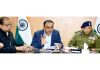 Div Com Jammu Ramesh Kumar & ADGP Jammu Anand Jain chairing a meeting on Thursday.