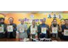 BJP J&K leaders releasing annual calendar of the party for the year 2025 in Jammu on Wednesday.