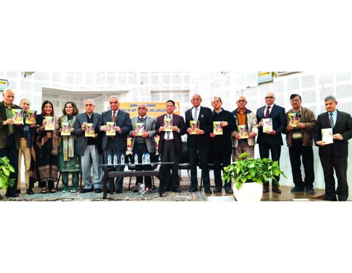 Suresh Kumar Gupta, Principal Secretary releasing a book in Jammu on Wednesday.