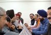 MLA Dr Narinder Singh interacting with the people during a public darbar held in Jammu on Wednesday.