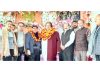 JKPCC working presidents Tara Chand and Raman Bhalla posing with party leaders at a function in Akhnoor.