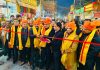 MLA Jammu East inaugurating Lohri celebrations at Raghunath Bazar on Saturday.