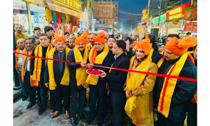 MLA Jammu East inaugurating Lohri celebrations at Raghunath Bazar on Saturday. MLA Jammu East inaugurating Lohri celebrations at Raghunath Bazar on Saturday.