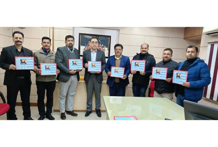 Sonam Chhewang, Sr. Div Manager LIC Srinagar Div releasing NZIEA calendar on Wednesday. Sonam Chhewang, Sr. Div Manager LIC Srinagar Div releasing NZIEA calendar on Wednesday.