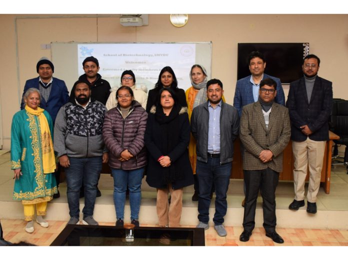 Faculty members of IIT Jammu during visit to SMVDU for academic exchange programme.