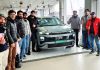 Dignitaries launching Hyundai CRETA Electric at Srinagar on Saturday.