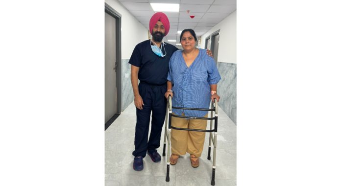 Dr Ranjit with his patient Ravinder Kaur from Jammu. Dr Ranjit with his patient Ravinder Kaur from Jammu.