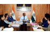 Div Com Jammu Ramesh Kumar chairing a meeting on Monday.