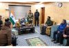 LG Brig (Dr) BD Mishra meeting with a delegation in Kargil on Thursday.