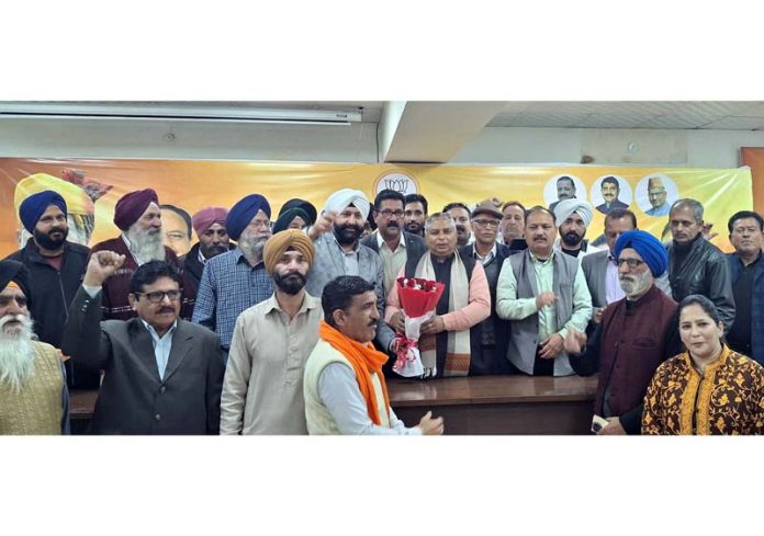 Sikh delegation from Sainik Colony meeting with Sat Sharma at BJP office. Sikh delegation from Sainik Colony meeting with Sat Sharma at BJP office.