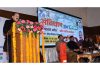 Union Minister Dr. Jitendra Singh speaking at BJP's "Samvidhan Gaurav Abhiyan' event at Shimla on Friday. Also seen are LoP and former CM Jairam Thakur and State Party President Rajiv Bindal.