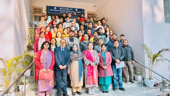 Participants of SCERT workshop during valedictory function on Wednesday.