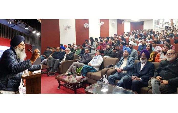 Intellectuals, writers, teachers and students during a seminar organized at GCW Parade Ground, Jammu.
