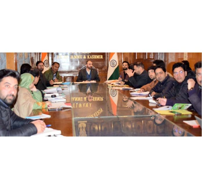 DDC Pulwama chairing meeting on implementation of PMJVK. DDC Pulwama chairing meeting on implementation of PMJVK.