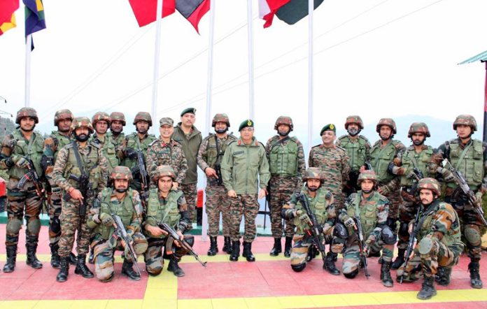 GOC Lt Gen Naveen Sachdeva during his visit in Rajouri sector on Tuesday. GOC Lt Gen Naveen Sachdeva during his visit in Rajouri sector on Tuesday.