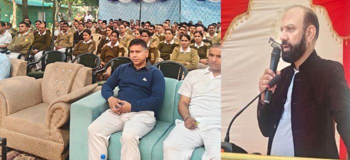 HoD Cardiology GMC & SSH Jammu Dr Sushil Sharma addressing SSB officials on Sunday. HoD Cardiology GMC & SSH Jammu Dr Sushil Sharma addressing SSB officials on Sunday.