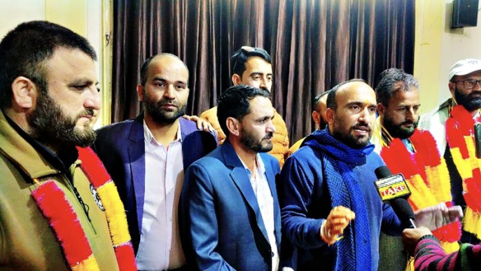 JKTA president addressing press conference on Sunday. JKTA president addressing press conference on Sunday.