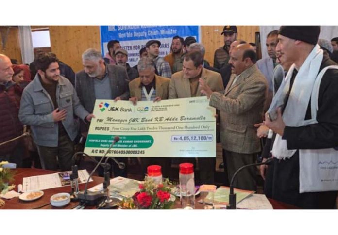 Deputy Chief Minister during a function at Baramulla on Monday. Deputy Chief Minister during a function at Baramulla on Monday.