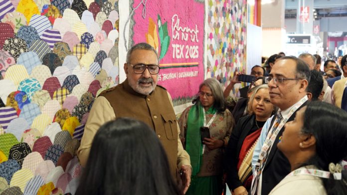 Visitors at 2nd edition of Bharat Tex 2025-Handicrafts in New Delhi. Visitors at 2nd edition of Bharat Tex 2025-Handicrafts in New Delhi.