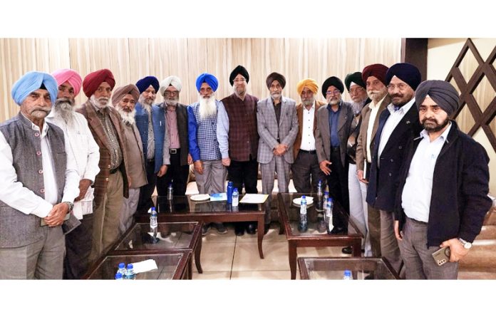 All Parties Sikh Coordination Committee members during meeting in Jammu. All Parties Sikh Coordination Committee members during meeting in Jammu.