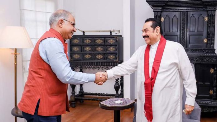 Indian High Commissioner Jha meets  Sri Lanka's ex-president Rajapaksa