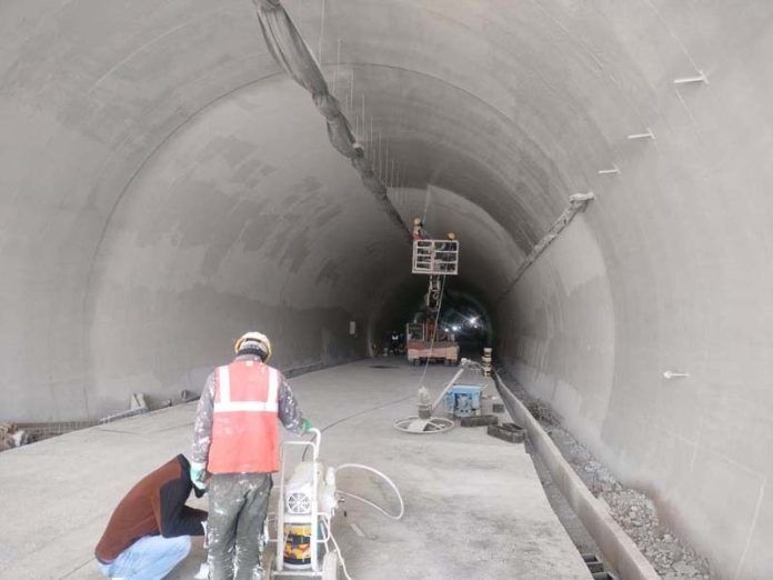 Finishing work in progress on Nowshera tunnel.