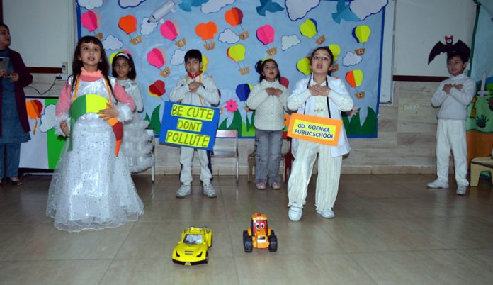 Students of GD Goenka Public School, Jammu showcasing their talent and creativity during a program. Students of GD Goenka Public School, Jammu showcasing their talent and creativity during a program.
