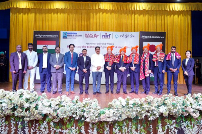 Officials of Forum Engineering and CGC Mohali posing during an event held on Saturday.