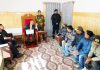 LG BD Mishra interacting with various delegations in Leh on Wednesday.