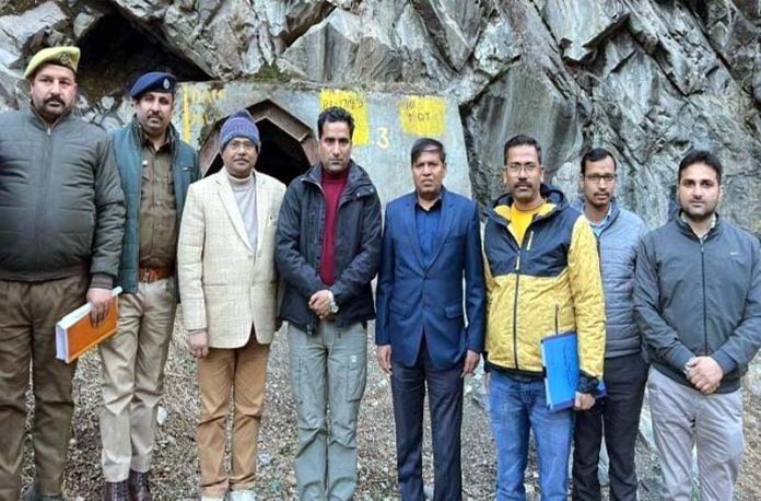 Forest officials during site inspection at CVPPL Projects on Monday.