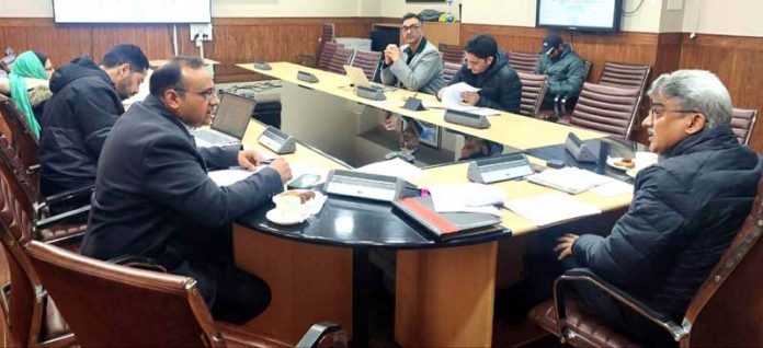 CS Atal Dulloo chairing a meeting on Tuesday.