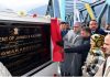CM Omar Abdullah inaugurating Akhal Bridge at Kangan on Saturday.