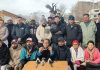 Climate activist Sonam Wangchuk and LAB supporters during a press conference at Leh.