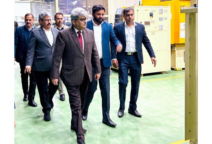 CS Atal Dulloo during visit to an Industrial Estate in Kathua.