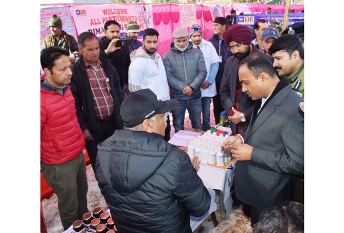 Div Com Ramesh Kumar inspecting stalls during Winter Festival at Lal Draman on Saturday. Div Com Ramesh Kumar inspecting stalls during Winter Festival at Lal Draman on Saturday.