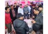 Div Com Ramesh Kumar inspecting stalls during Winter Festival at Lal Draman on Saturday.
