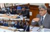 Chief Secretary Atal Dulloo chairing a meeting on Monday.