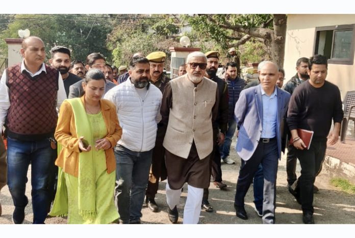 MLA Jammu North Sham Lal Sharma along with officers of various departments at Roopnagar, Jammu. MLA Jammu North Sham Lal Sharma along with officers of various departments at Roopnagar, Jammu.