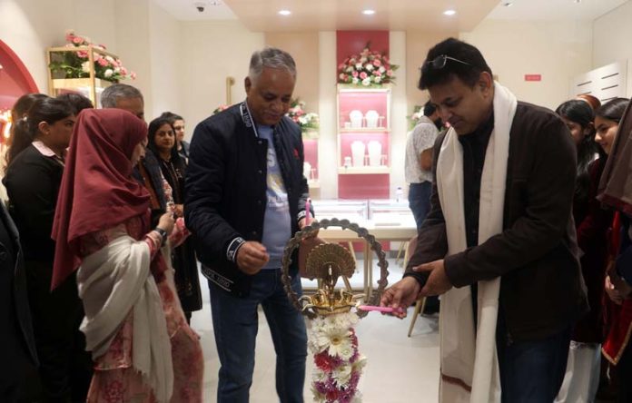 National Retail Head of Mia, Sanjay Bhattacharjee inaugurating brand’s first store in Jammu. -Excelsior/Rakesh