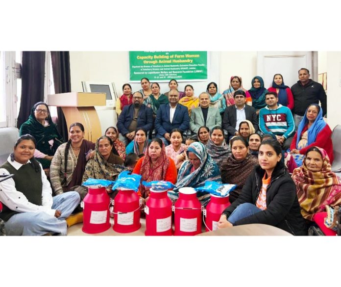 Farm women and experts during a training program at SKUAST-Jammu.
