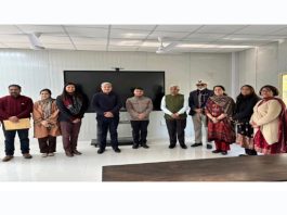 JU Vice-Chancellor Prof Umesh Rai and others during inauguration of new building for Design-Your-Degree Program.