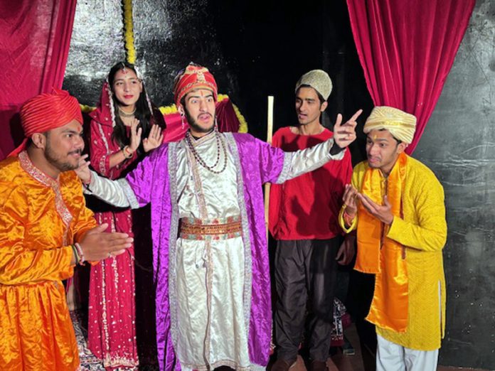 A scene from the play ‘Yamraaj Ka Nimantran’ being staged at Jammu on Sunday. A scene from the play ‘Yamraaj Ka Nimantran’ being staged at Jammu on Sunday.