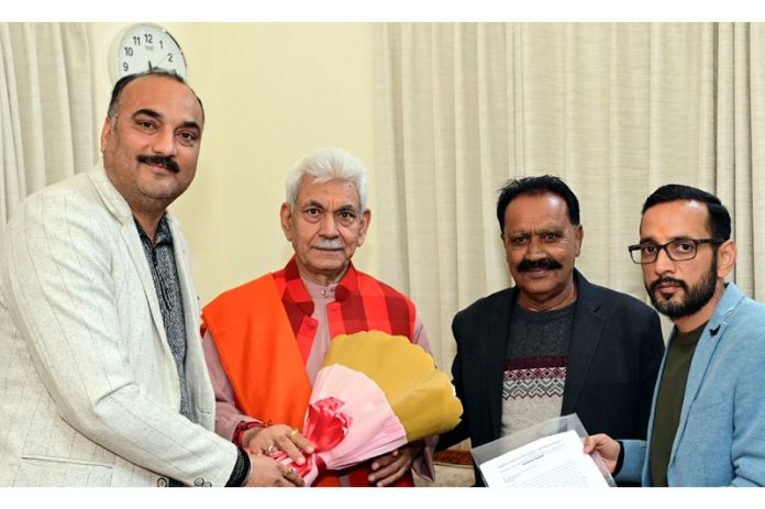 Representatives of Brick Kiln Owners' Association Jammu meeting Lt Governor.