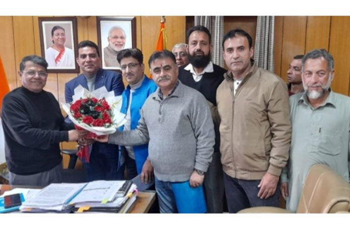 Delegation of Plus-2 Lecturers’ Forum meeting with Shantmanu on Tuesday.