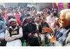 Former Minister Ajay Sadhotra addressing workers' meeting at Kathua.