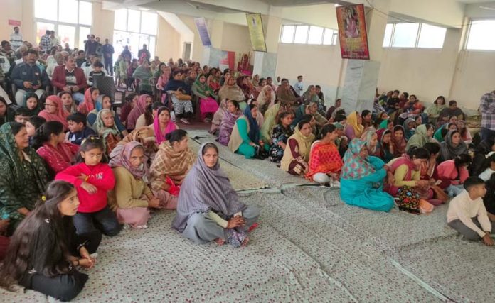 Devotees celebrating Prakash Utsav of Sant Shri Gora Ji Maharaj at Jammu on Sunday.
